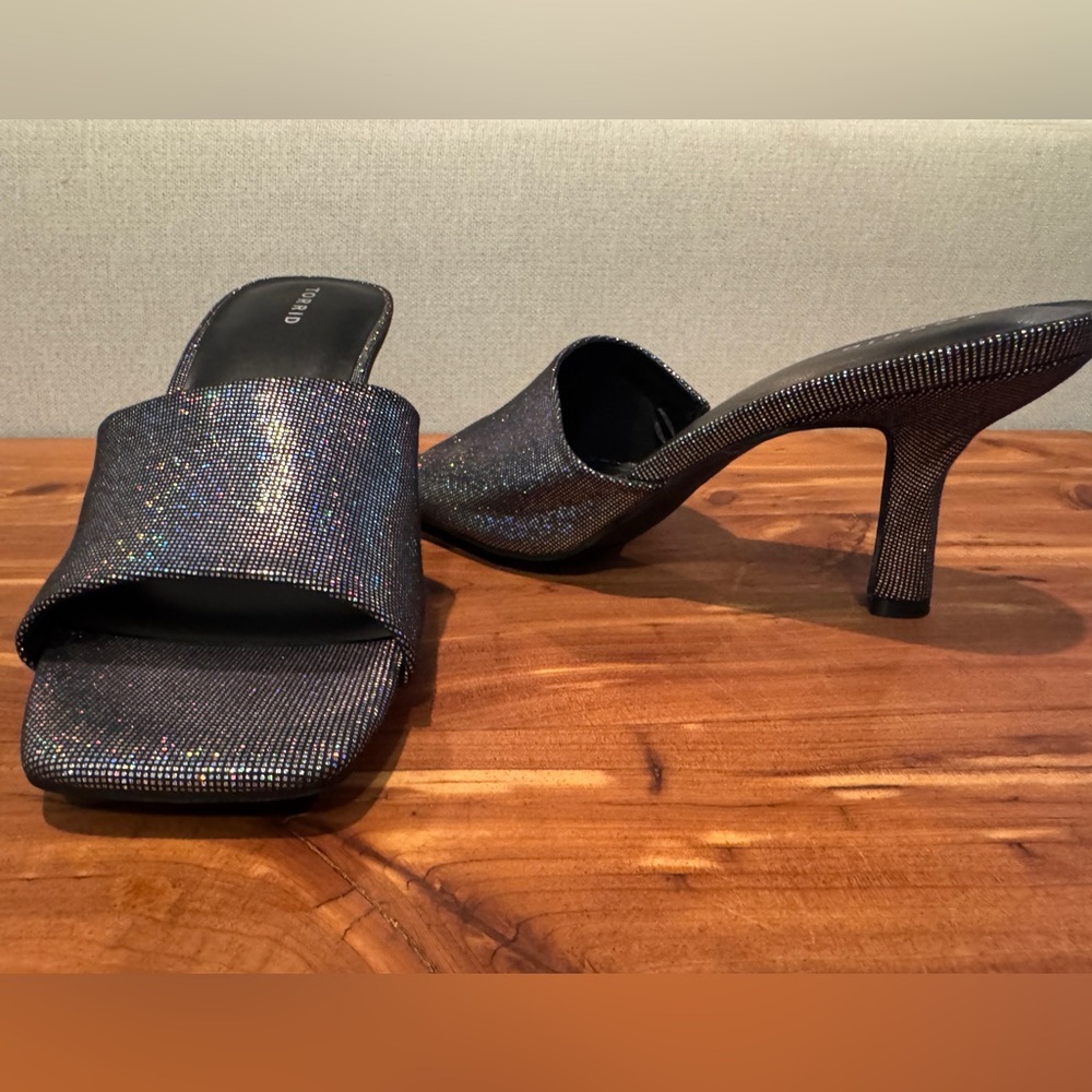 Torrid Iridescent Squared Toe Heel Sandal (10WW)